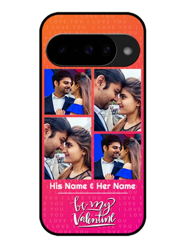 Custom Google Pixel 10 5G Custom Glass Phone Case - I Love You Pink Design