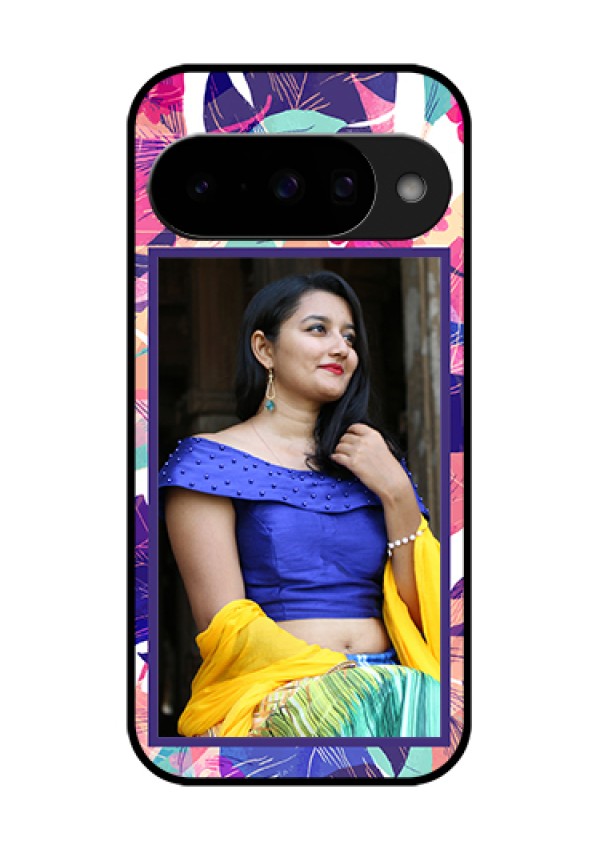 Google Pixel 10 5G Custom Glass Phone Case - Abstract Floral Design