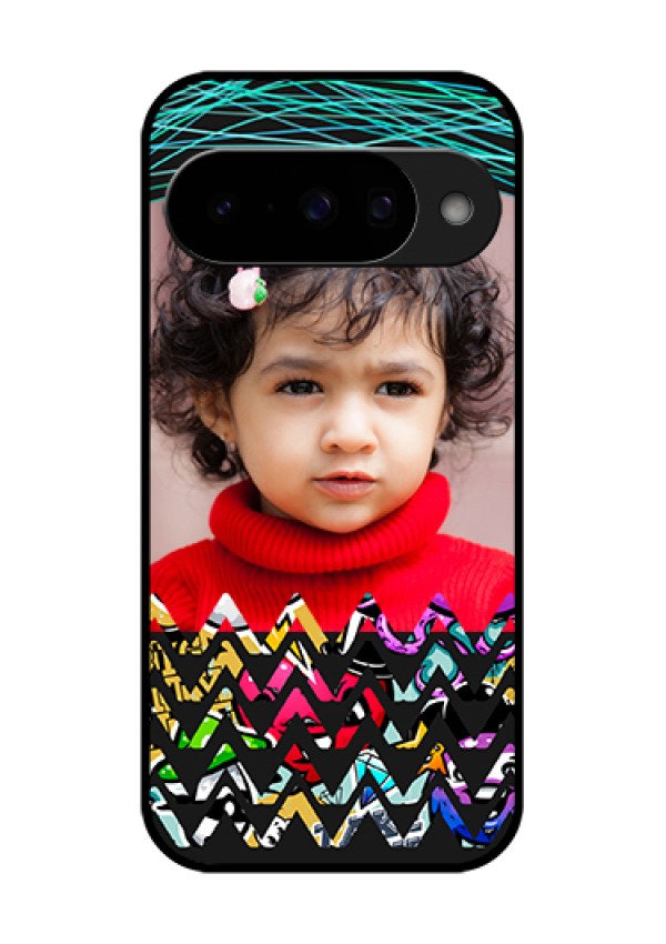 Google Pixel 10 5G Custom Glass Phone Case - Neon Abstract Design