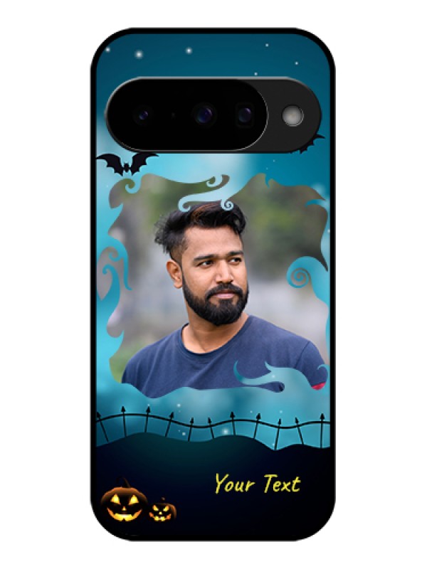 Custom Google Pixel 10 5G Custom Glass Phone Case - Halloween Frame Design