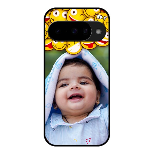 Google Pixel 10 5G Custom Glass Phone Case - With Smiley Emoji Design