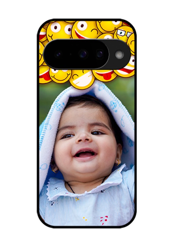 Google Pixel 10 5G Custom Glass Phone Case - With Smiley Emoji Design