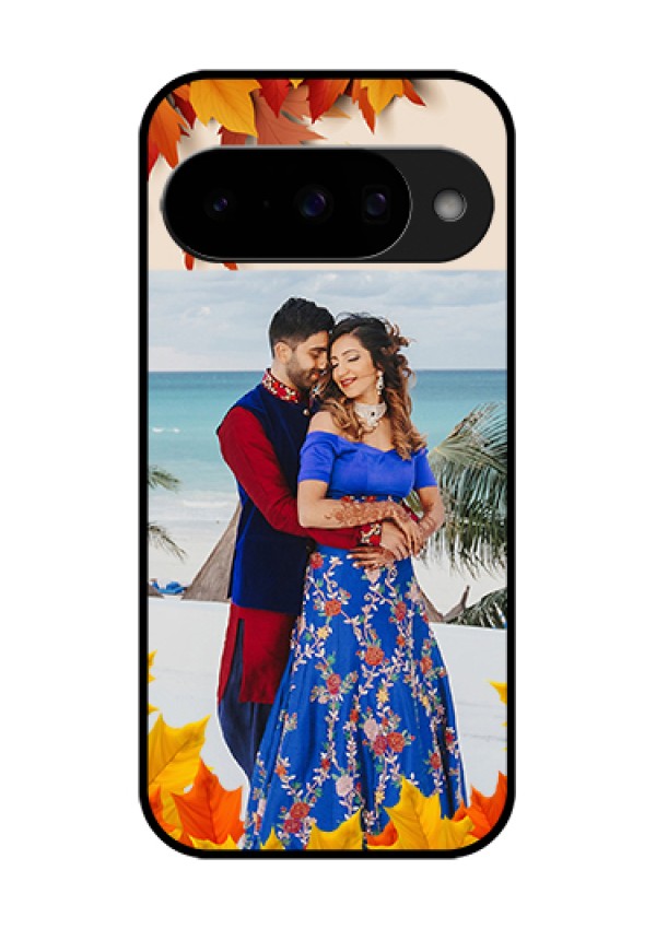 Google Pixel 10 5G Custom Glass Phone Case - Autumn Maple Leaves Design