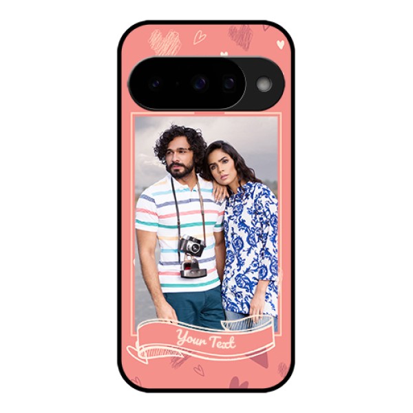 Google Pixel 10 5G Custom Glass Phone Case - Love Doodle Art Design