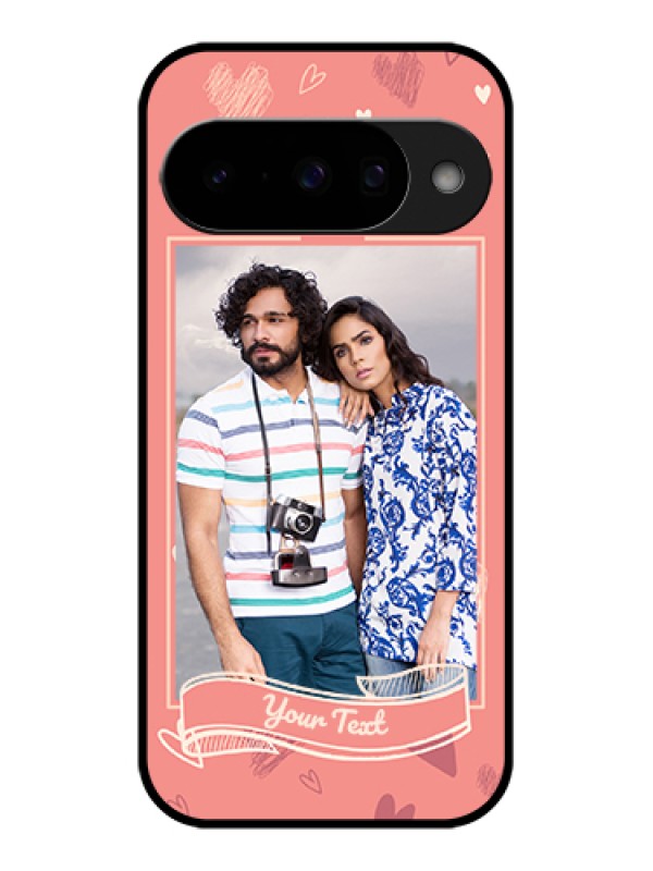 Custom Google Pixel 10 5G Custom Glass Phone Case - Love Doodle Art Design