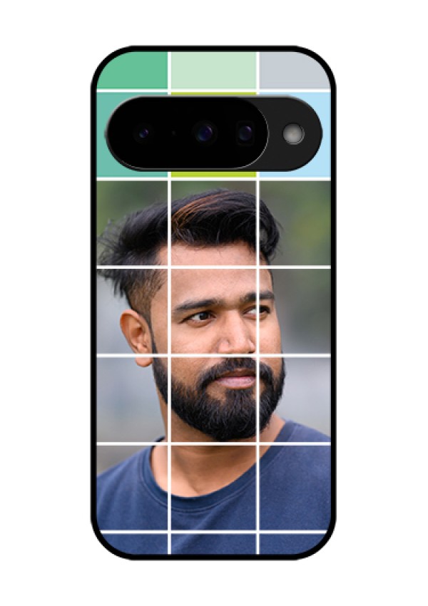 Google Pixel 10 5G Custom Glass Phone Case - With White Box Pattern