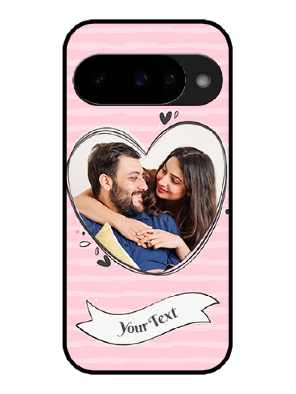 Custom Google Pixel 10 5G Custom Glass Phone Case - Vintage Heart Design