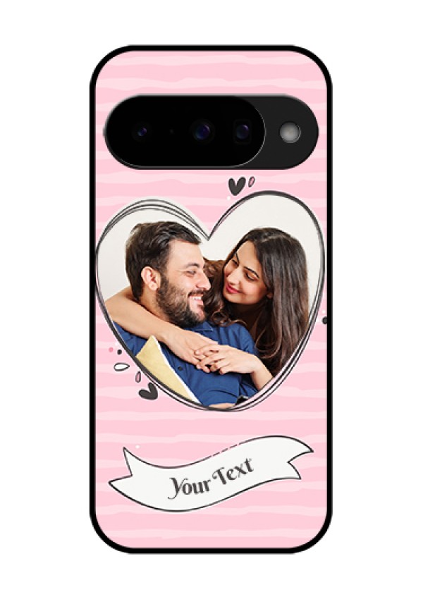 Google Pixel 10 5G Custom Glass Phone Case - Vintage Heart Design