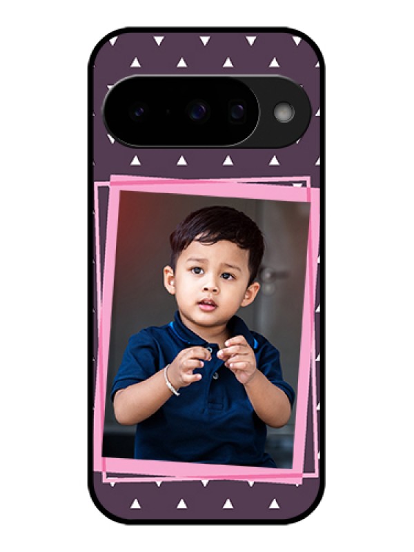 Custom Google Pixel 10 5G Custom Glass Phone Case - Triangle Pattern Dotted Design