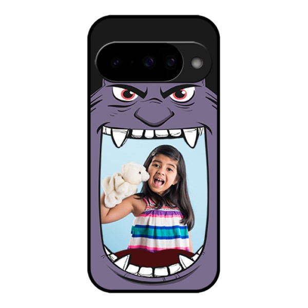 Google Pixel 10 5G Custom Glass Phone Case - Angry Monster Design