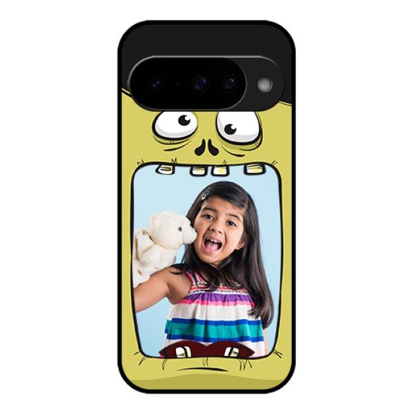 Google Pixel 10 5G Custom Glass Phone Case - Cartoon Monster Back Case Design