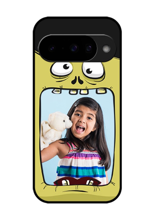 Google Pixel 10 5G Custom Glass Phone Case - Cartoon Monster Back Case Design