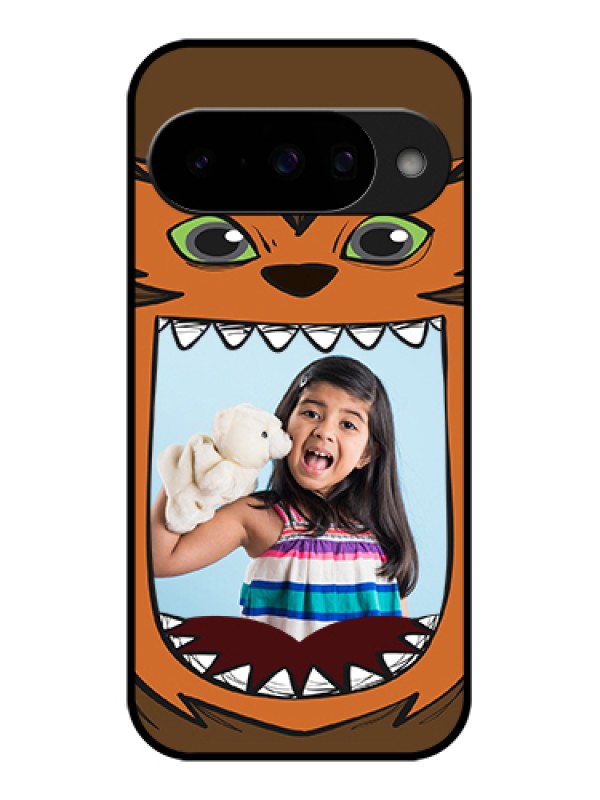 Custom Google Pixel 10 5G Custom Glass Phone Case - Owl Monster Back Case Design