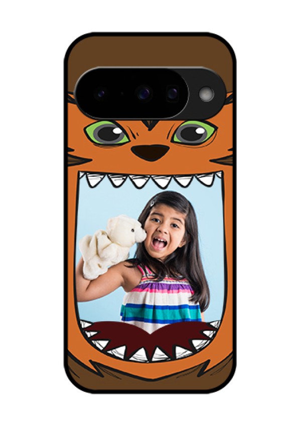 Google Pixel 10 5G Custom Glass Phone Case - Owl Monster Back Case Design