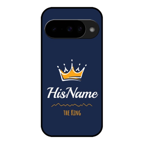 Google Pixel 10 5G Custom Glass Phone Case - King With Name Design