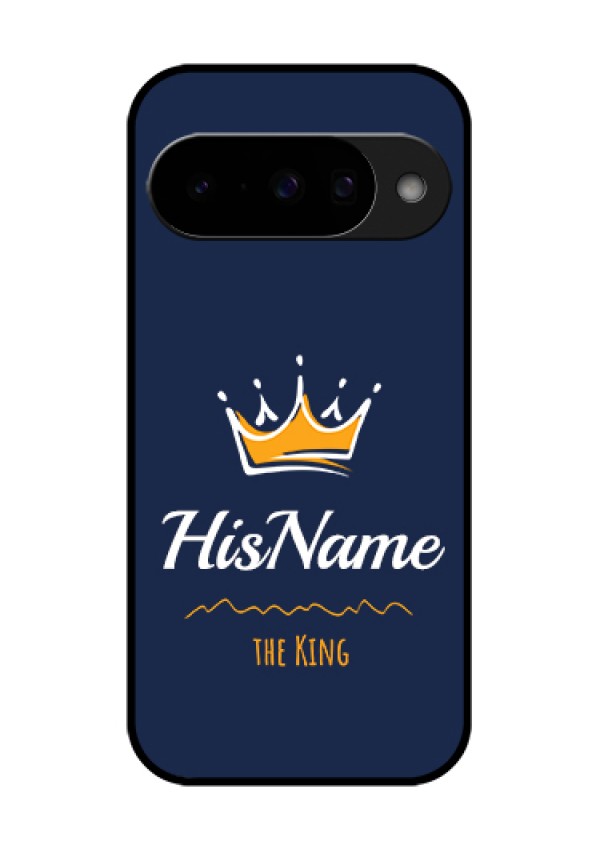 Google Pixel 10 5G Custom Glass Phone Case - King With Name Design