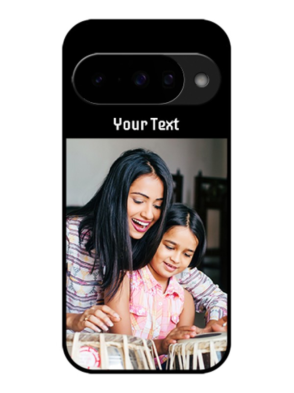 Custom Google Pixel 10 5G Custom Glass Phone Case - Photo With Name Design