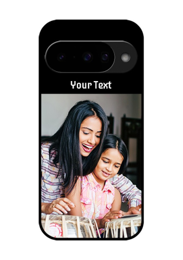 Google Pixel 10 5G Custom Glass Phone Case - Photo With Name Design