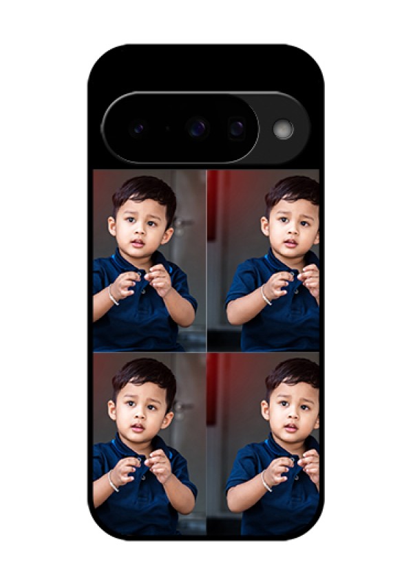 Google Pixel 10 5G Custom Glass Phone Case - 4 Image Holder Design