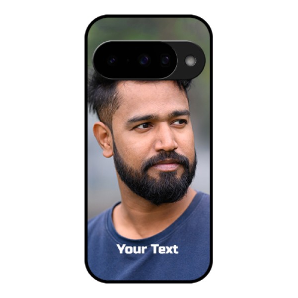 Google Pixel 10 5G Custom Glass Phone Case - Photo With Text Design