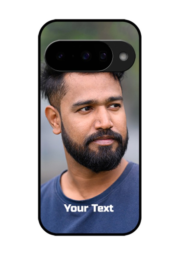 Google Pixel 10 5G Custom Glass Phone Case - Photo With Text Design