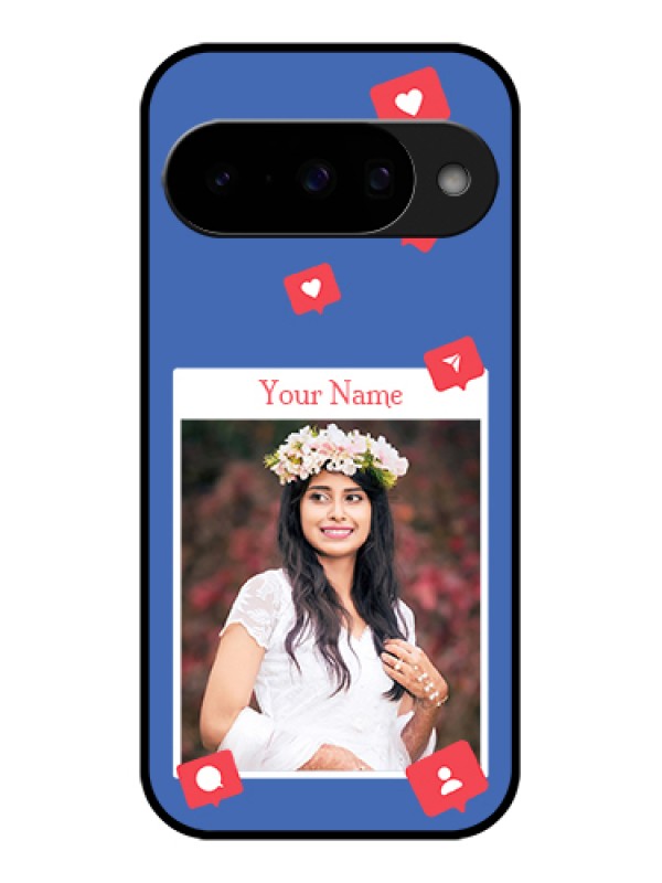 Custom Google Pixel 10 5G Custom Glass Phone Case - Like Share And Comment Design