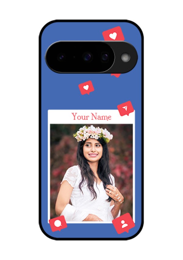 Google Pixel 10 5G Custom Glass Phone Case - Like Share And Comment Design