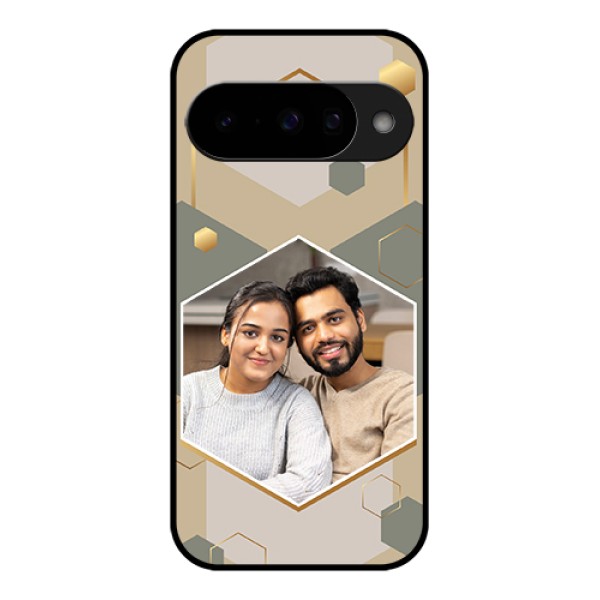 Google Pixel 10 5G Custom Glass Phone Case - Stylish Hexagon Pattern Design