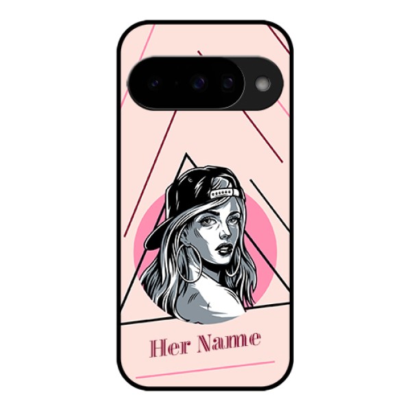 Google Pixel 10 5G Custom Glass Phone Case - Rockstar Girl Design