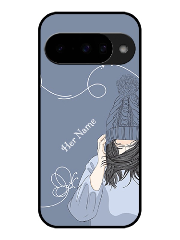 Custom Google Pixel 10 5G Custom Glass Phone Case - Girl In Winter Outfit Design