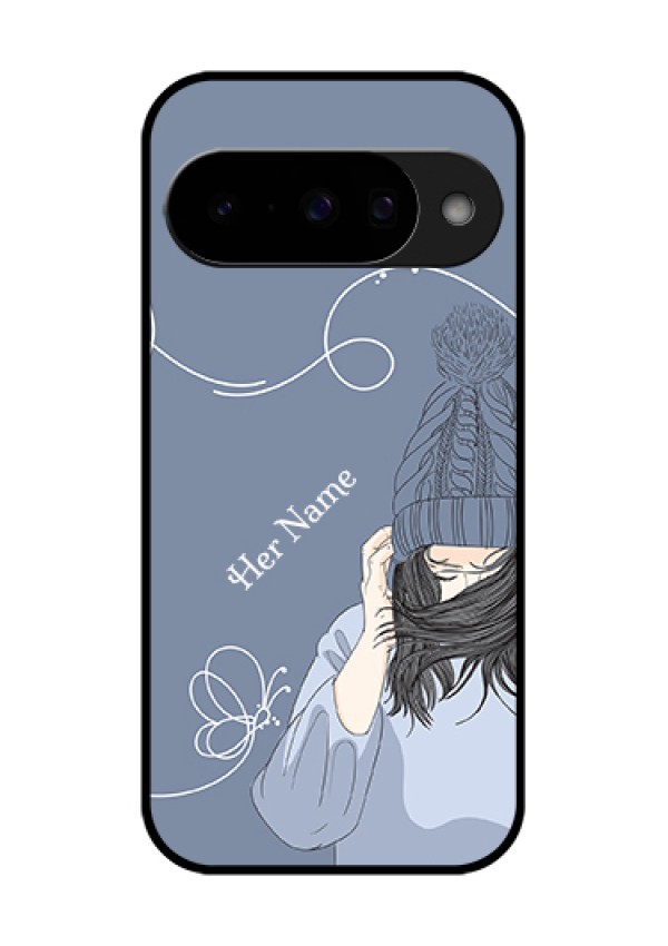 Google Pixel 10 5G Custom Glass Phone Case - Girl In Winter Outfit Design
