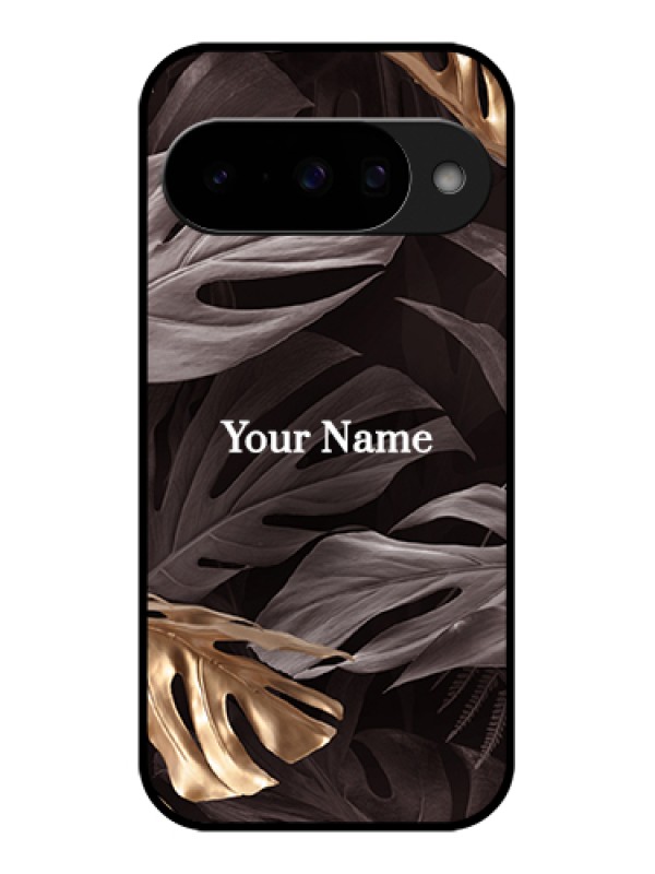 Custom Google Pixel 10 5G Custom Glass Phone Case - Wild Leaves Digital Paint Design