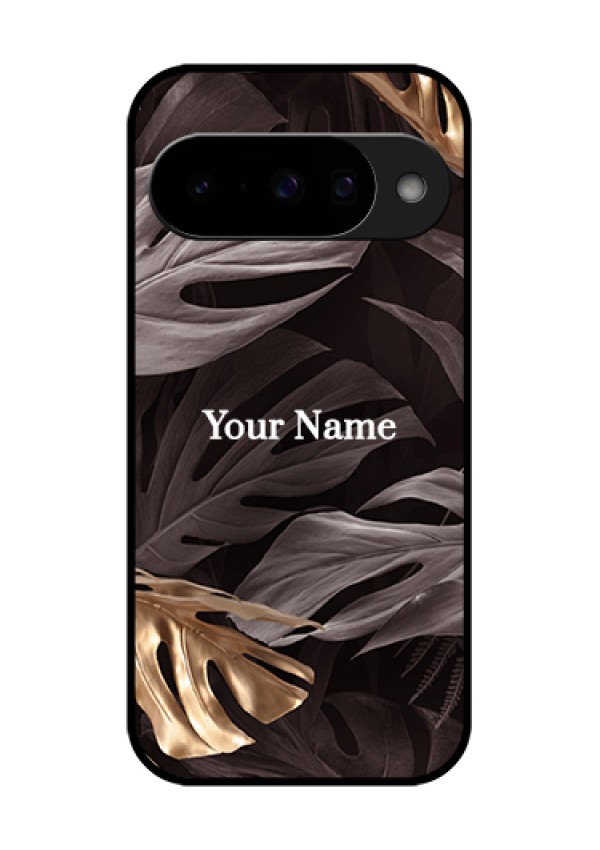 Google Pixel 10 5G Custom Glass Phone Case - Wild Leaves Digital Paint Design