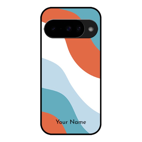 Google Pixel 10 5G Custom Glass Phone Case - Coloured Waves Design