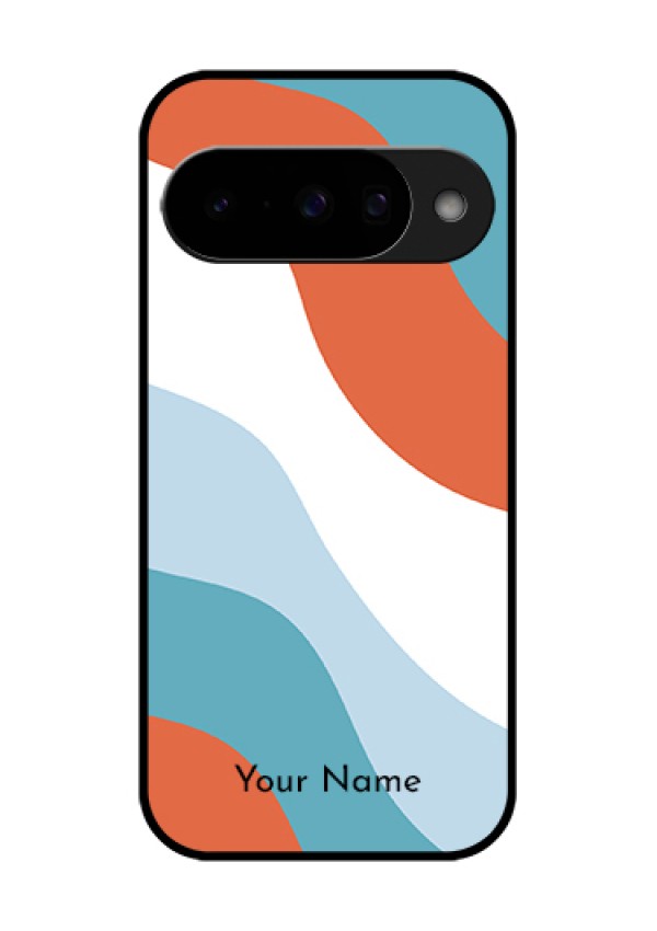 Google Pixel 10 5G Custom Glass Phone Case - Coloured Waves Design