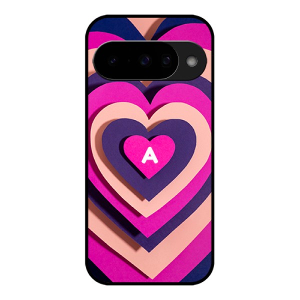 Google Pixel 10 5G Custom Glass Phone Case - Cute Heart Pattern Design