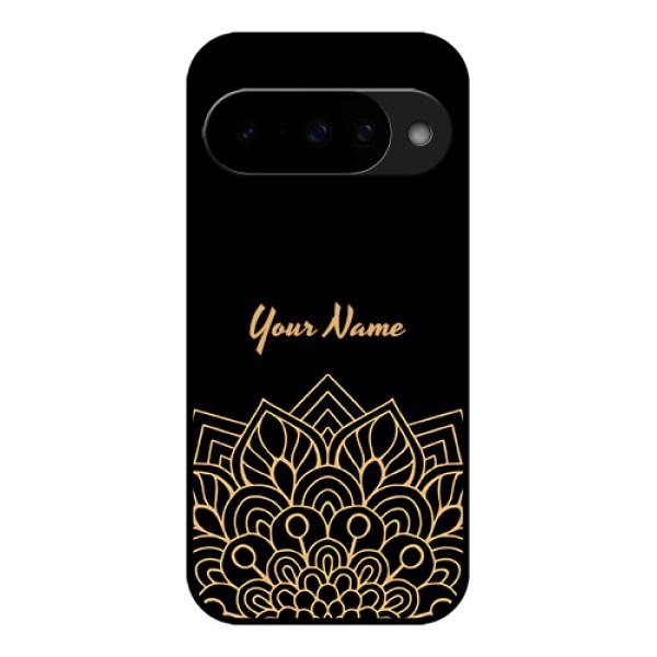Google Pixel 10 5G Custom Glass Phone Case - Golden Mandala Design