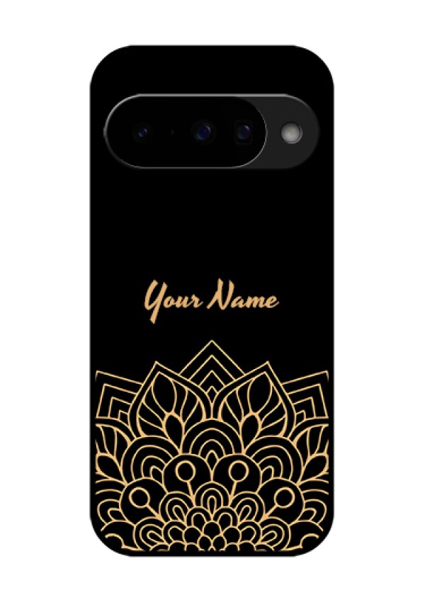 Google Pixel 10 5G Custom Glass Phone Case - Golden Mandala Design