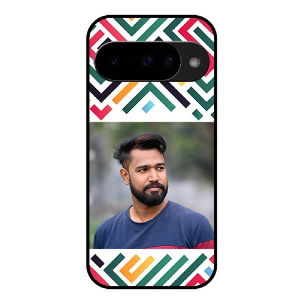 Google Pixel 10 5G Custom Glass Phone Case - Colorful Maze Pattern Design