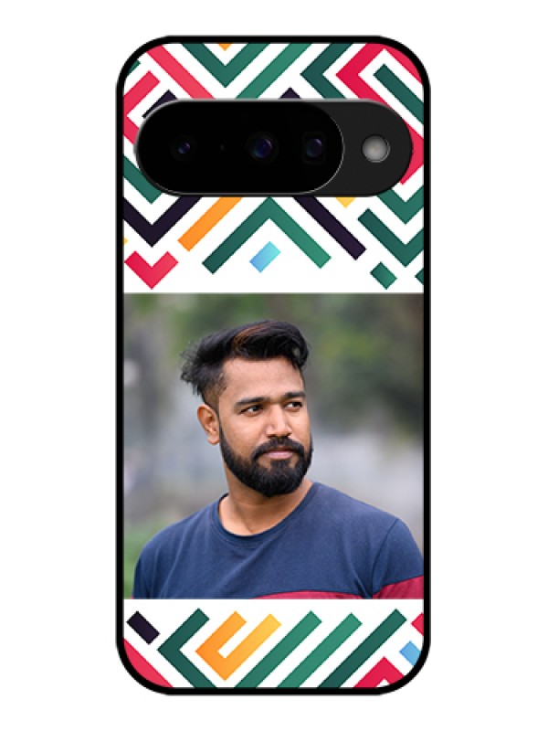 Custom Google Pixel 10 5G Custom Glass Phone Case - Colorful Maze Pattern Design