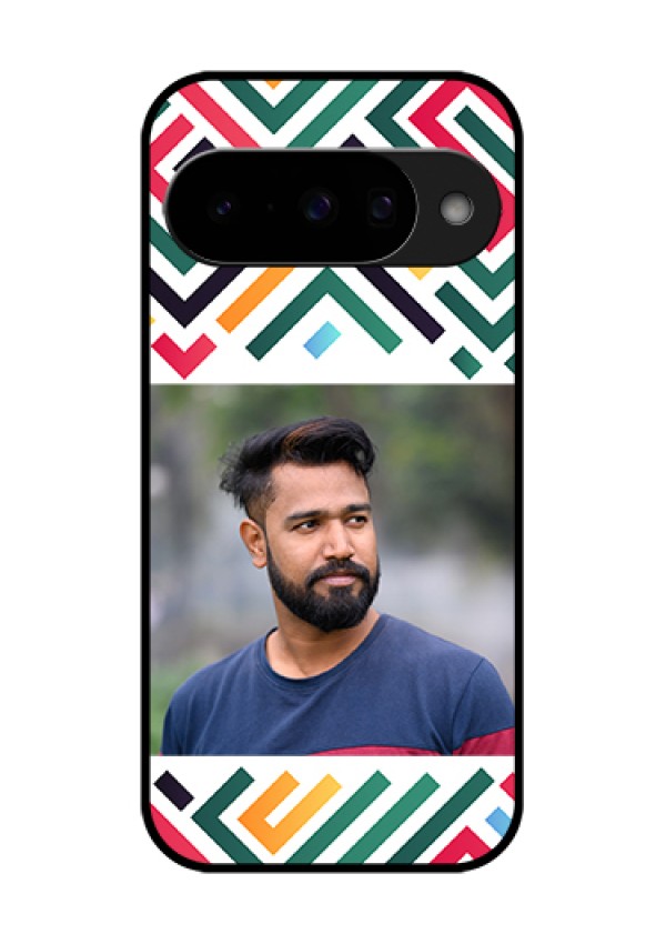 Google Pixel 10 5G Custom Glass Phone Case - Colorful Maze Pattern Design