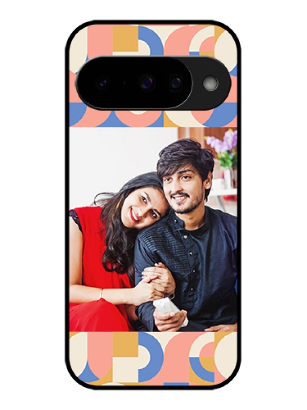 Custom Google Pixel 10 5G Custom Glass Phone Case - Semi - Circle Maze Pattern Design
