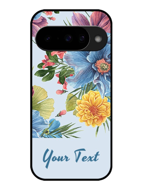 Custom Google Pixel 10 5G Custom Glass Phone Case - Stunning Watercolored Flowers Painting Design