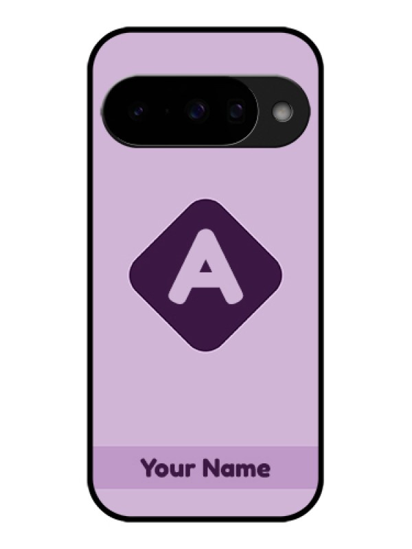 Custom Google Pixel 10 5G Custom Glass Phone Case - Custom Letter In Curved Badge Design