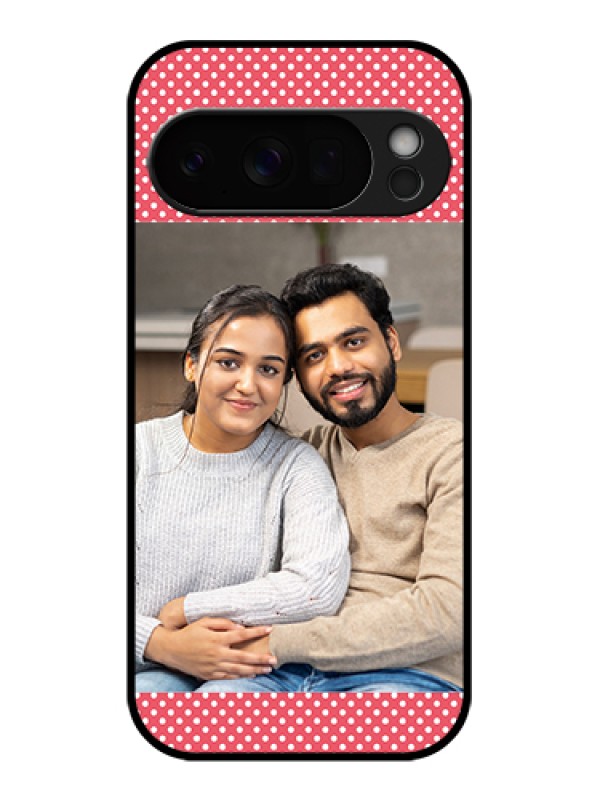 Custom Google Pixel 10 Pro 5G Custom Glass Phone Case - White Dotted Design