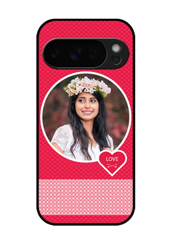 Google Pixel 10 Pro 5G Custom Glass Phone Case - Pink Color Pattern Design