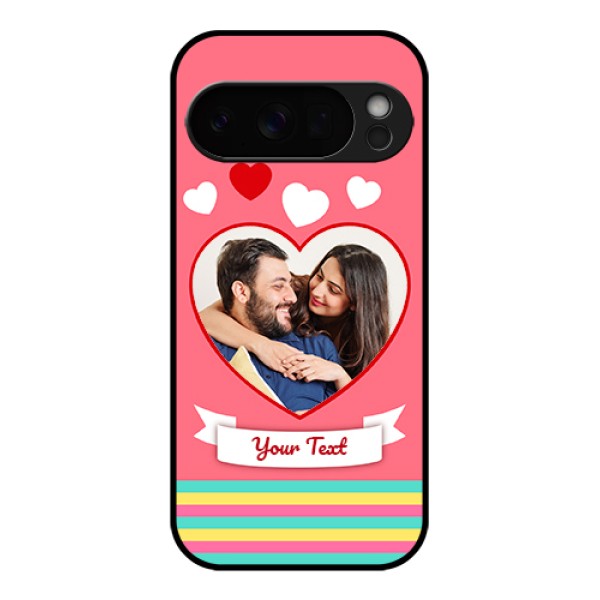 Google Pixel 10 Pro 5G Custom Glass Phone Case - Love Shapes Doodle Design