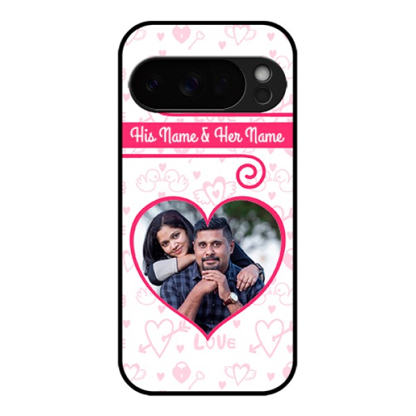 Google Pixel 10 Pro 5G Custom Glass Phone Case - Heart Shape Love Design
