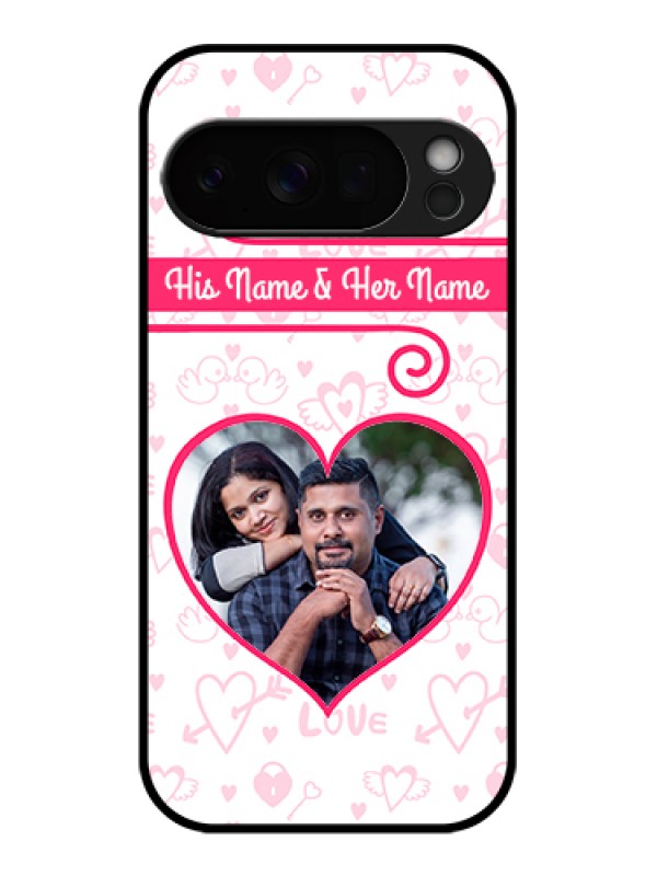 Custom Google Pixel 10 Pro 5G Custom Glass Phone Case - Heart Shape Love Design