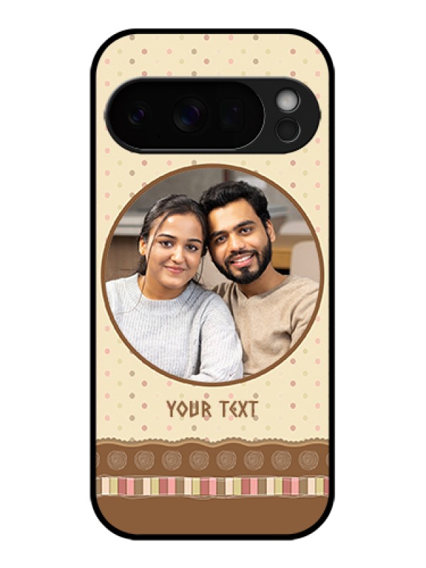 Custom Google Pixel 10 Pro 5G Custom Glass Phone Case - Brown Dotted Mobile Case Design